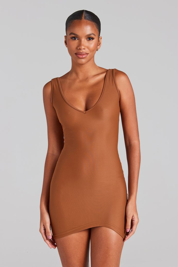 Tan bodycon dress