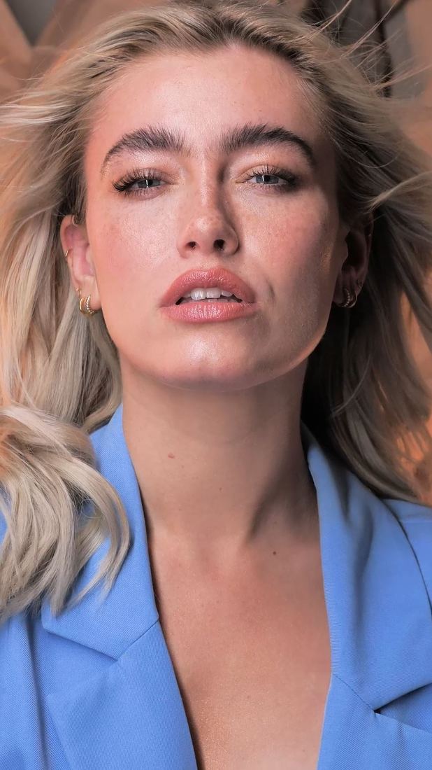 Beauty portrait in a blue blazer